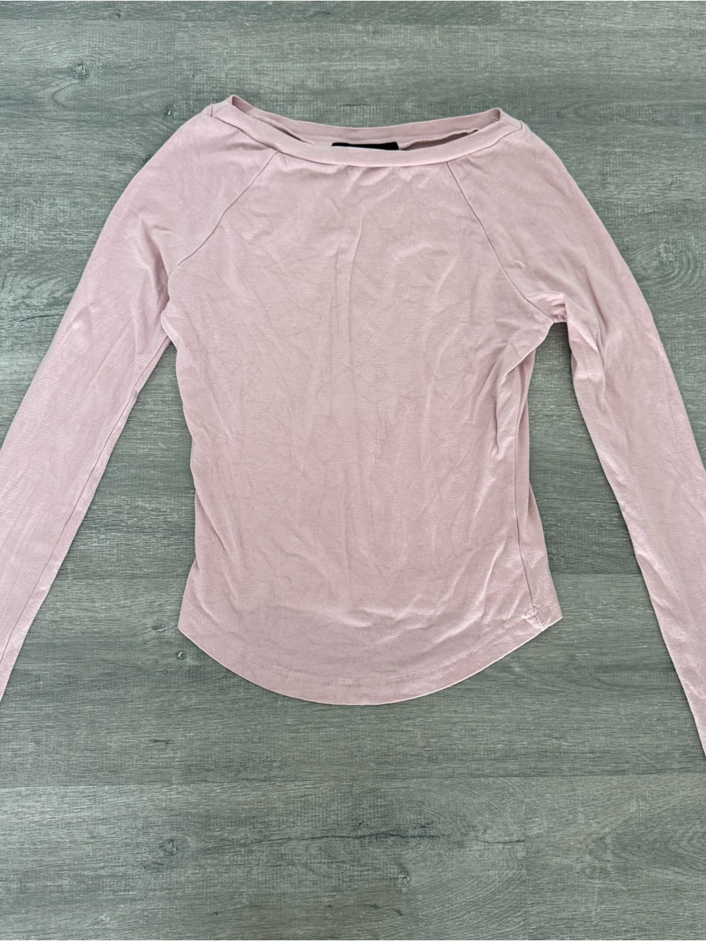 Cider Long-Sleeve Lightweight Crewneck Top - Soft Pink Size XS